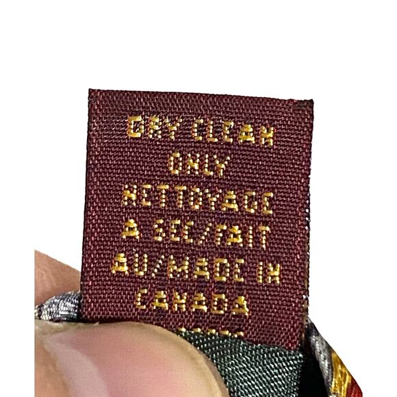 Vintage Mark Cross New York Gold Buckle Locks Silk Mens Neck Tie Red Gold - Picture 7 of 7